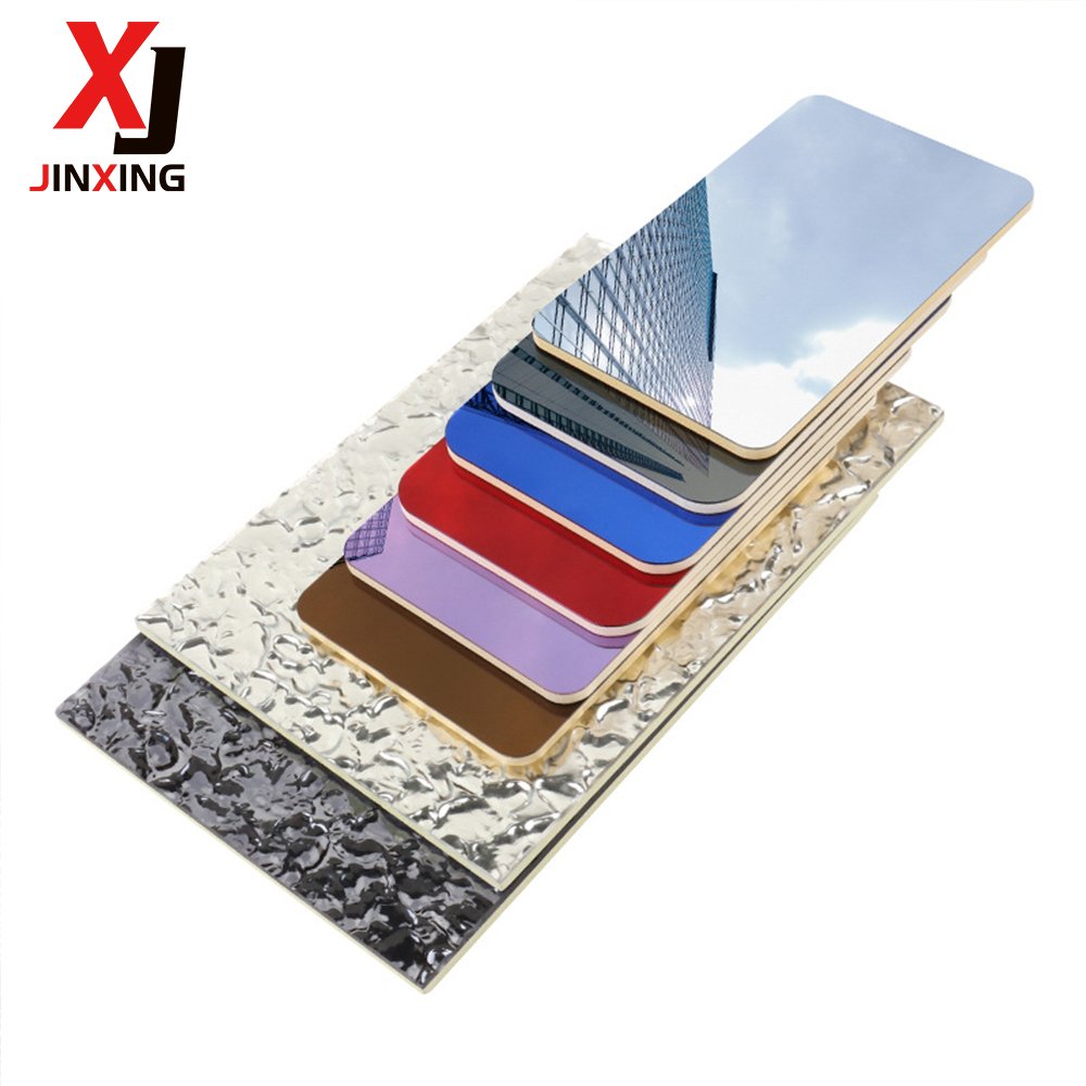 JX Eco-friendly Bamboo Fabric Wood grain Charcoal Wall Panel Wood Veneer Interior Decoration Metal Mosaic Carbon Rock Board