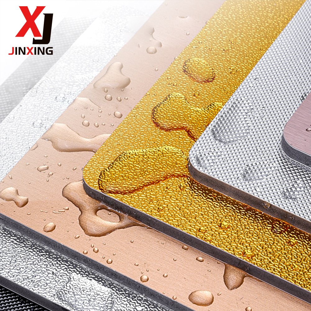 JX Luxury High Quality Metal Marble Carbon Rock Panels Bamboo Wood Grain Fabric Wall Panel Interior Decoration Board Wood Veneer