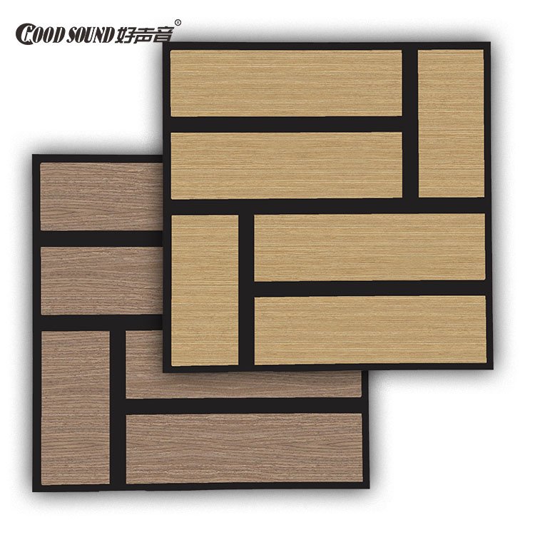 Goodsound Mdf Wall Board Sound Absorbing Slat Polyester Pet Felt Soundproof Wooden Acoustic Panels Akupanel for Office