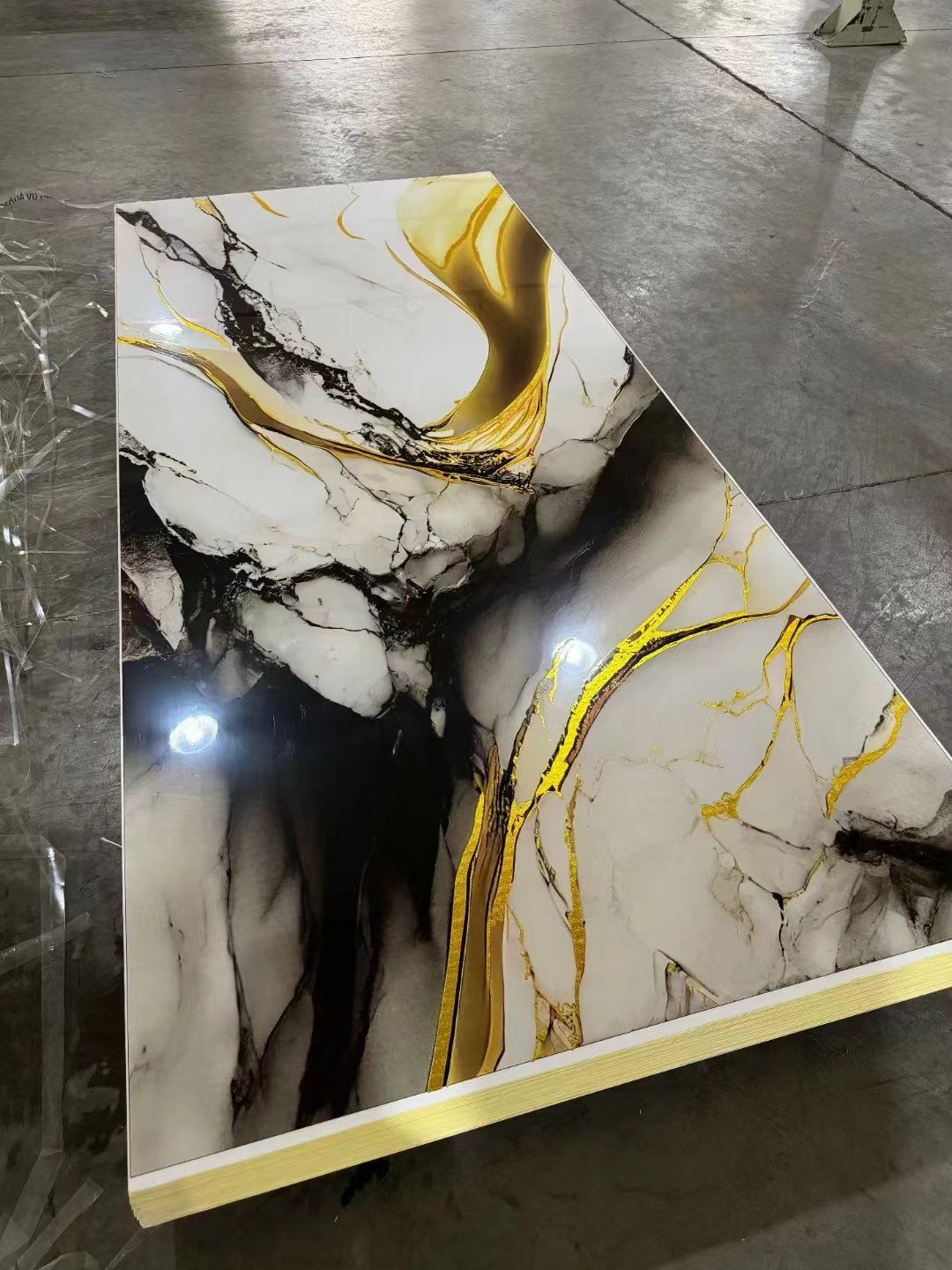 Flexible High Glossy Waterproof Other Boards Interior Decor Home Living Room Decoration PVC Wall Panel UV Marble Sheet