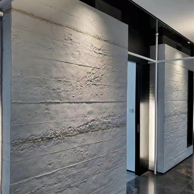 Custom Color Natural Stone Texture Decoration Cement Wall Tiles Interior Exterior 4mm Flexible MCM Soft Concrete Wall Panel
