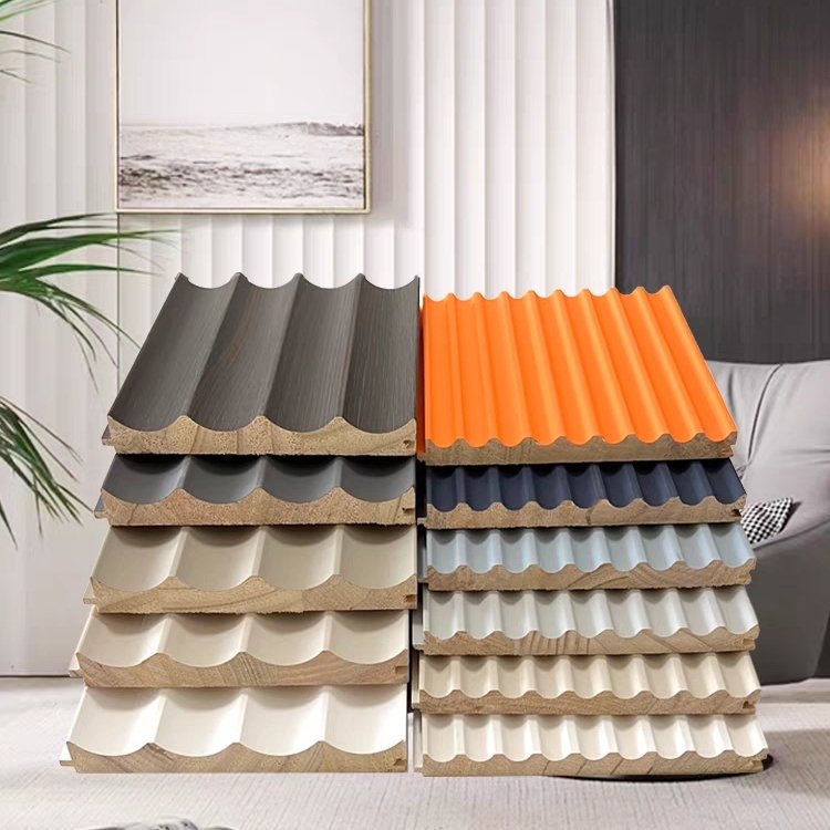 BAIJIN Interior Decor Decorative Other Board Fluted Indoor Solid Pine Wood PVC Cladding Wall Panels