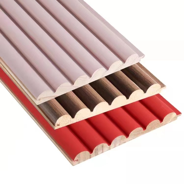 BAIJIN Interior Decor Decorative Other Board Fluted Indoor Solid Pine Wood PVC Cladding Wall Panels