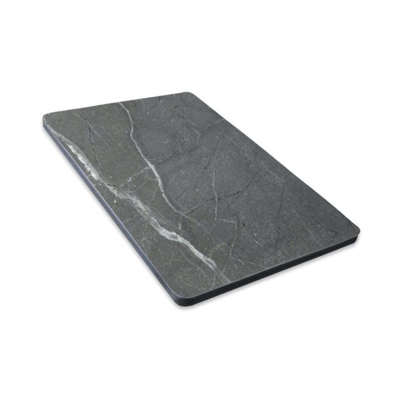 Modern Simple Interior Bamboo Charcoal Wood Veneer PVC Marble Sheet Manufacturer Customized