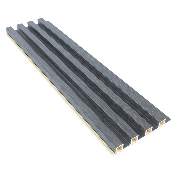 LYXK Inky Black 160*24mm 3D Wood Wall Panels Pvc Wpc Board Door Wpc Wall Panel Board
