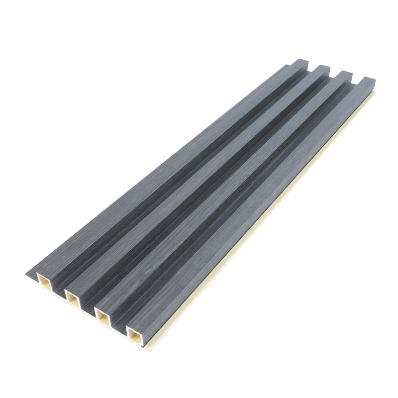 LYXK Inky Black 160*24mm 3D Wood Wall Panels Pvc Wpc Board Door Wpc Wall Panel Board
