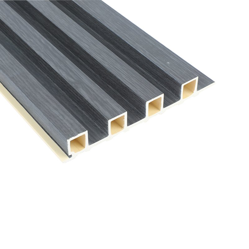 LYXK Inky Black 160*24mm 3D Wood Wall Panels Pvc Wpc Board Door Wpc Wall Panel Board