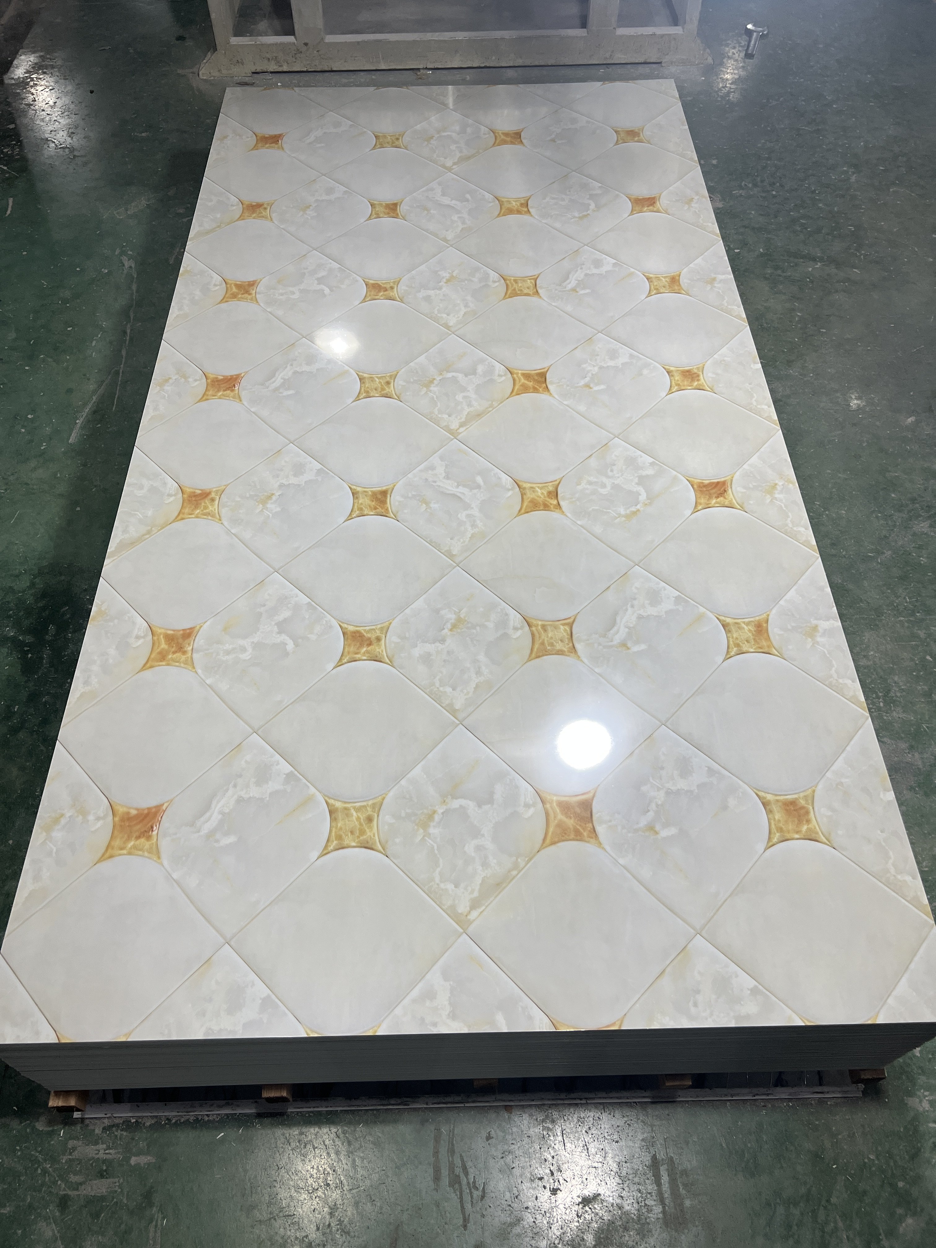 3x1220x2440mm Waterproof wall decor plastic sheet 4x8 PVC UV Marble Sheet Board