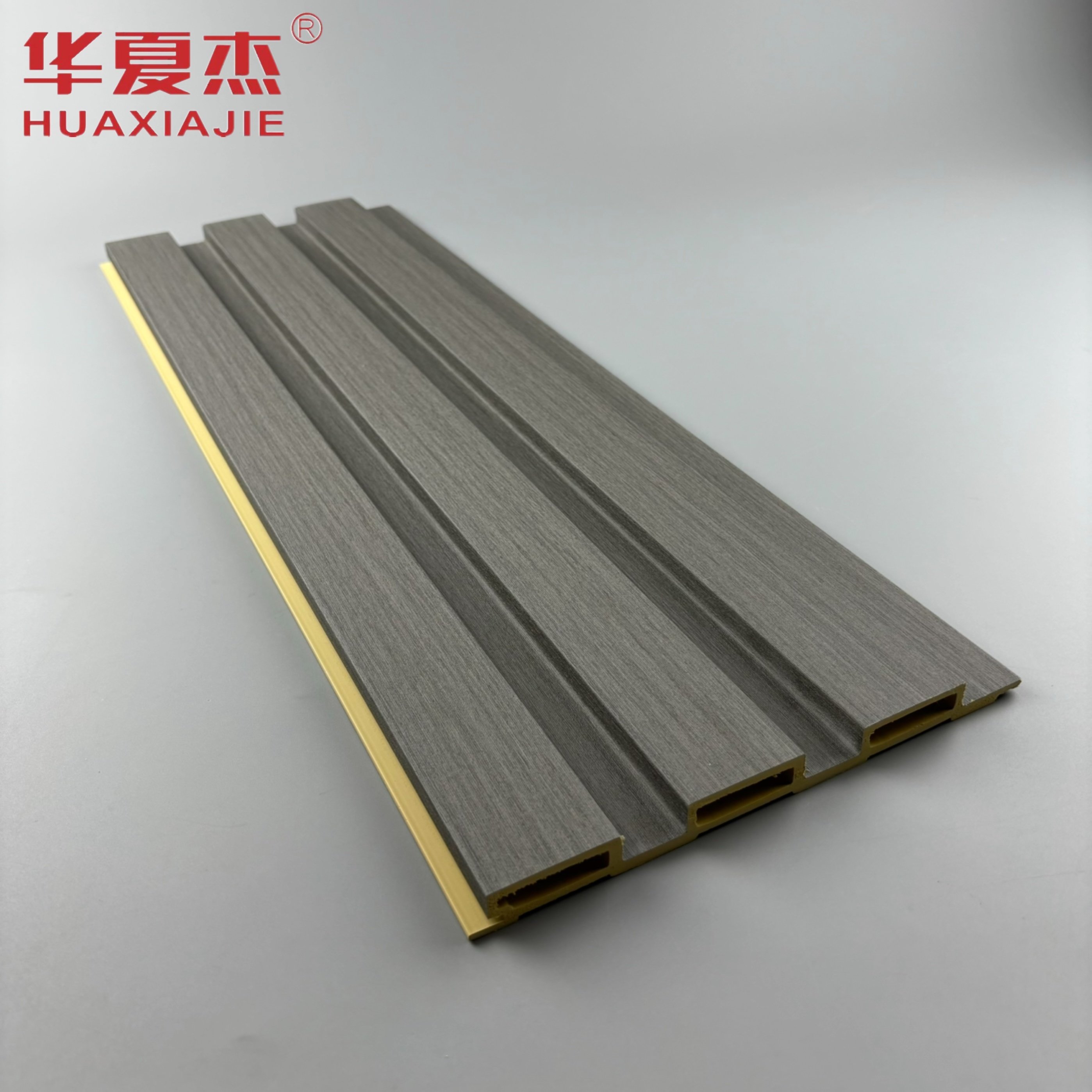 Wholesale hot sale dark grey wpc wall panel wood grains wpc fluted wpc boards indoor wall decoration