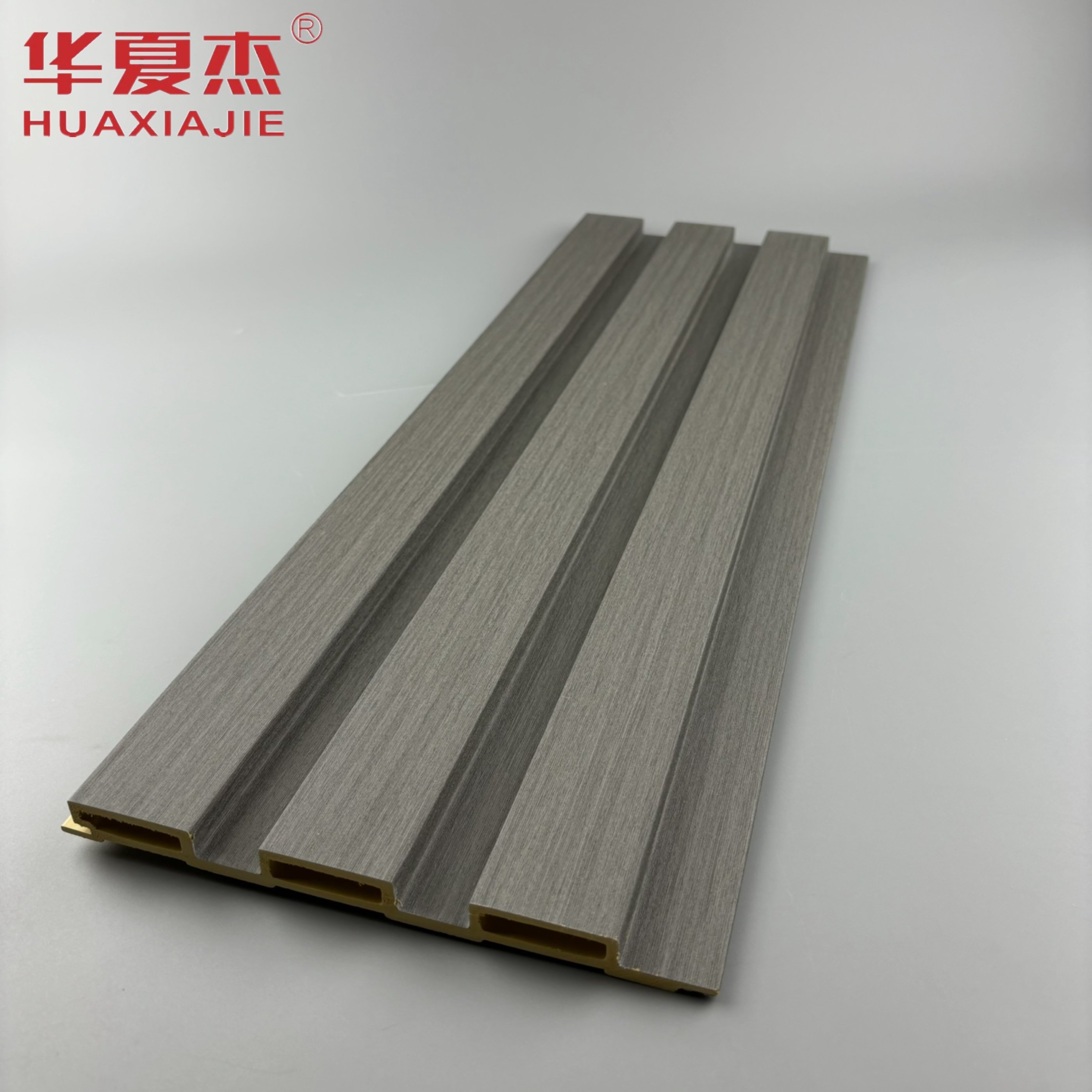 Wholesale hot sale dark grey wpc wall panel wood grains wpc fluted wpc boards indoor wall decoration