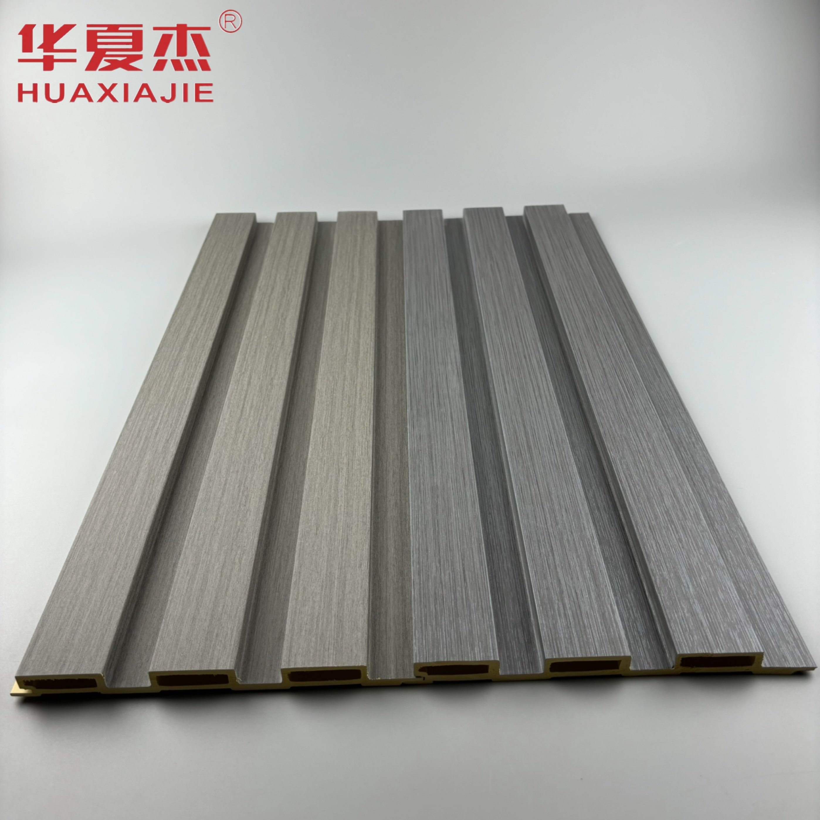 Wholesale hot sale dark grey wpc wall panel wood grains wpc fluted wpc boards indoor wall decoration