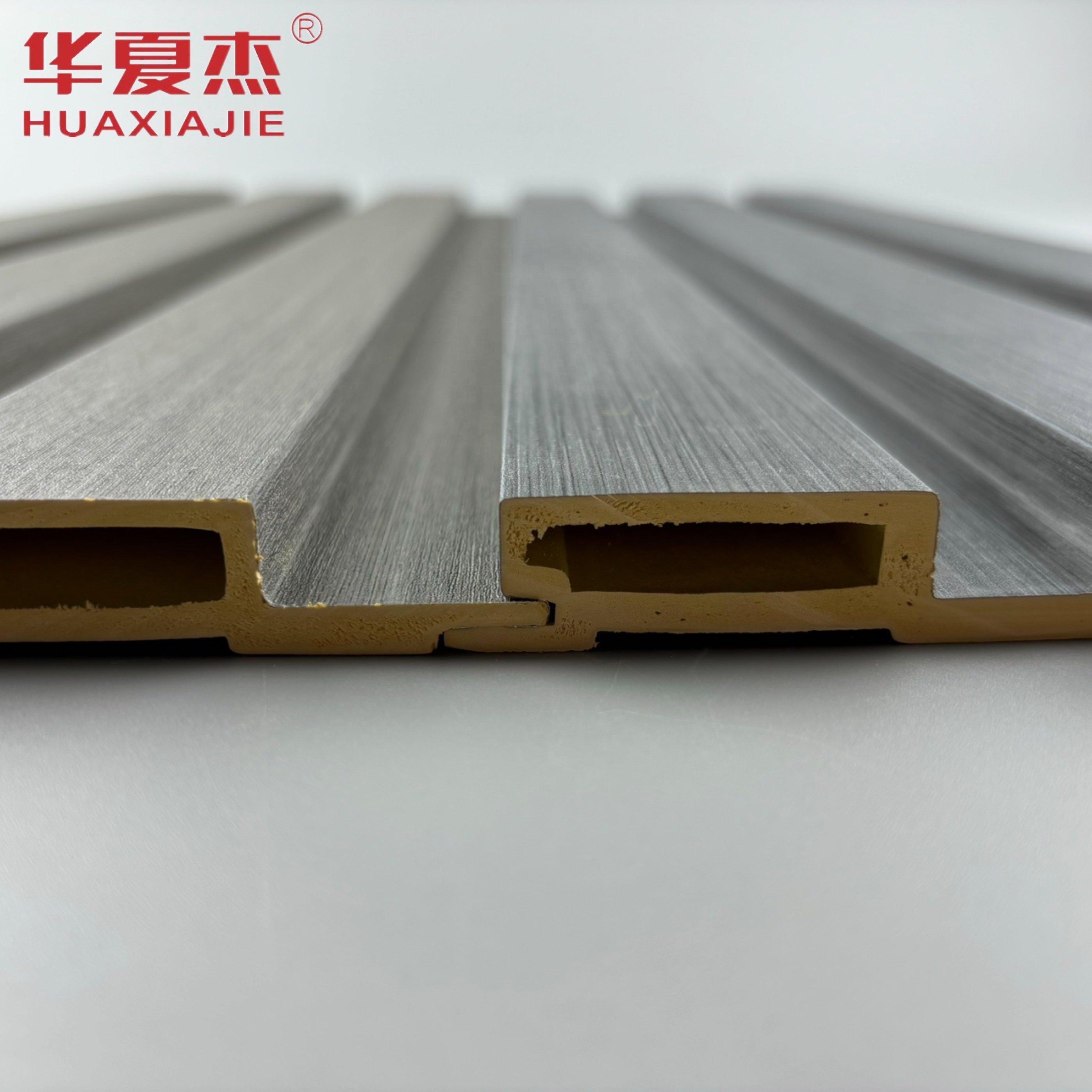 Wholesale hot sale dark grey wpc wall panel wood grains wpc fluted wpc boards indoor wall decoration