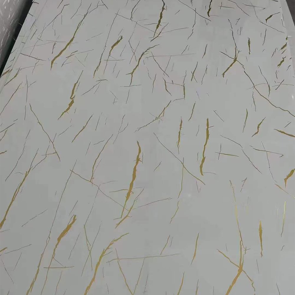 Bingjie Modern Waterproof UV Marble Board PVC Wall Panel for Hotels and Offices Wood Core Panel