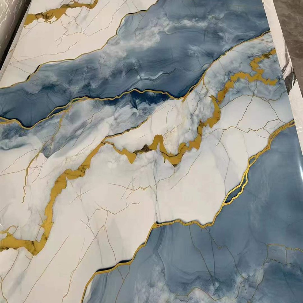 Bingjie Modern Waterproof UV Marble Board PVC Wall Panel for Hotels and Offices Wood Core Panel