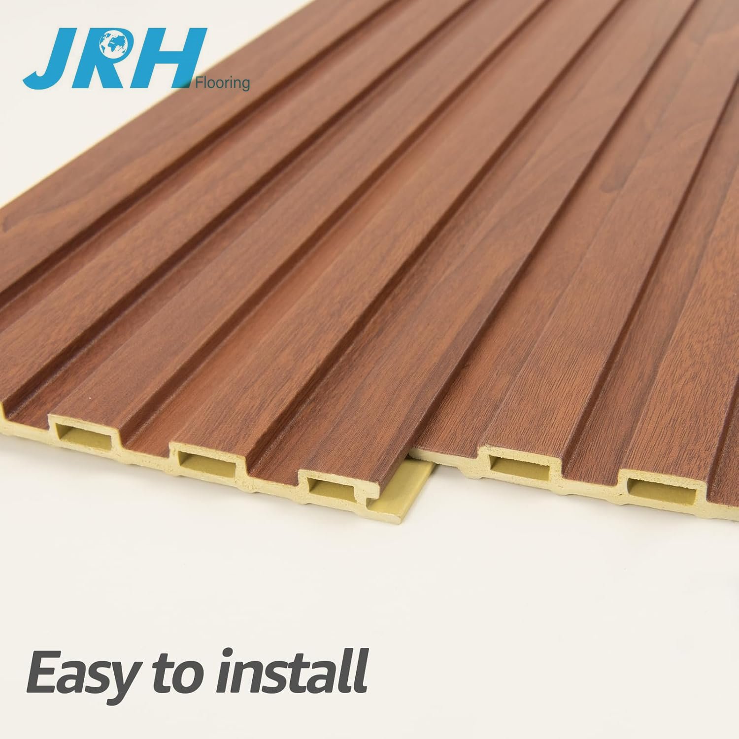 Modern Design Sunhouse Easy To Install Mosisture Resistance Interior Decoration Wpc Fluted Wall Panel