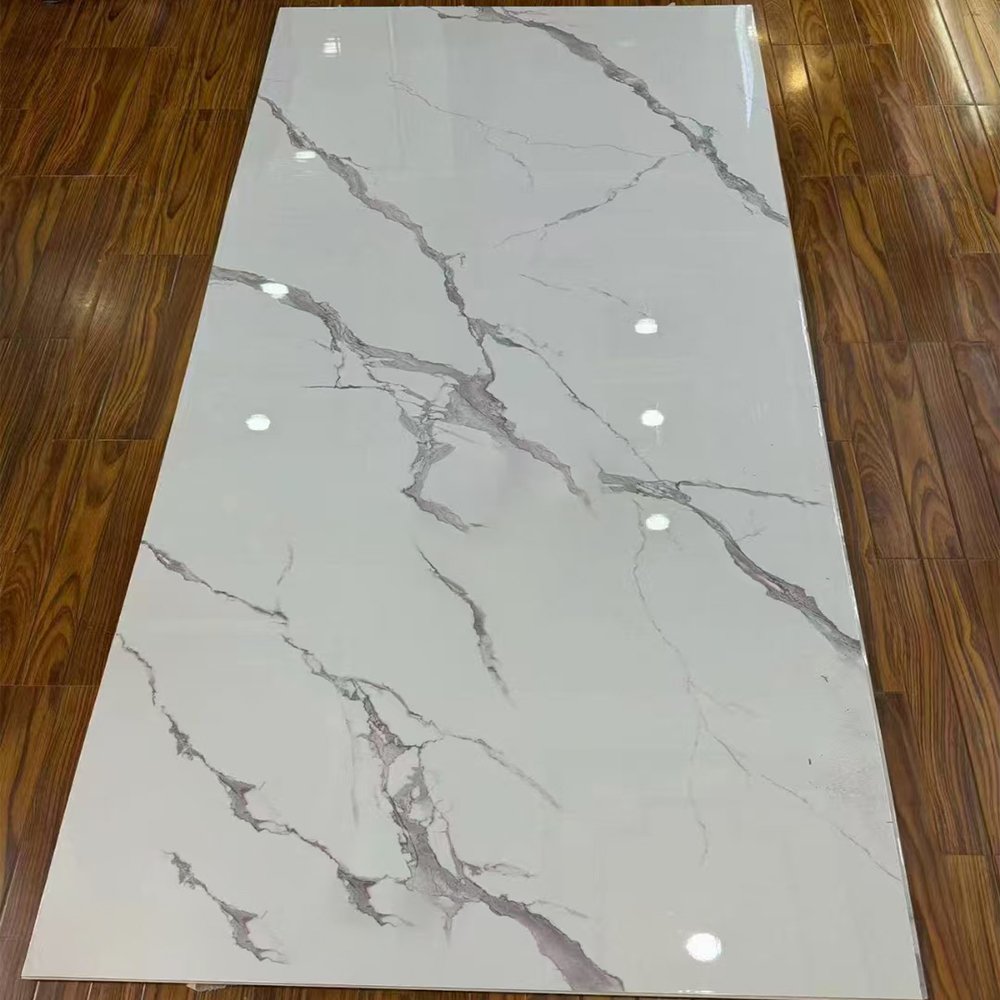 High Glossy Flexible PVC Marble Sheet UV Marble For Indoor Marble Wall Decoration Panel