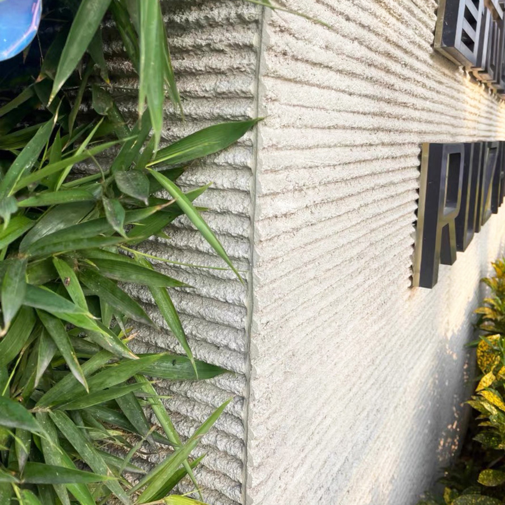 Natural Stone Texture Decoration Wall Panel Tiles Interior Exterior Flexible 300mm Soft MCM Round Line Stone Wall Board
