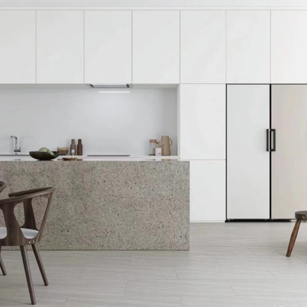Non-deformed furniture board Hannah white matte PETG laminated moisture-proof MDF, E0 18mm thick wear-resistant furniture board