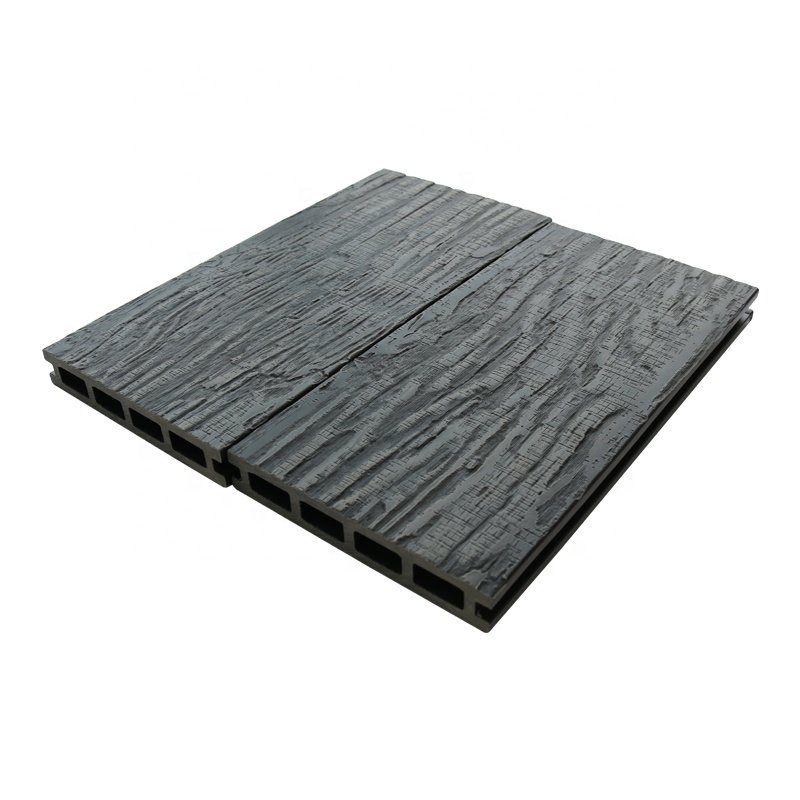 Outdoor WPC Decking 3D Embossing Composite Decking Boards