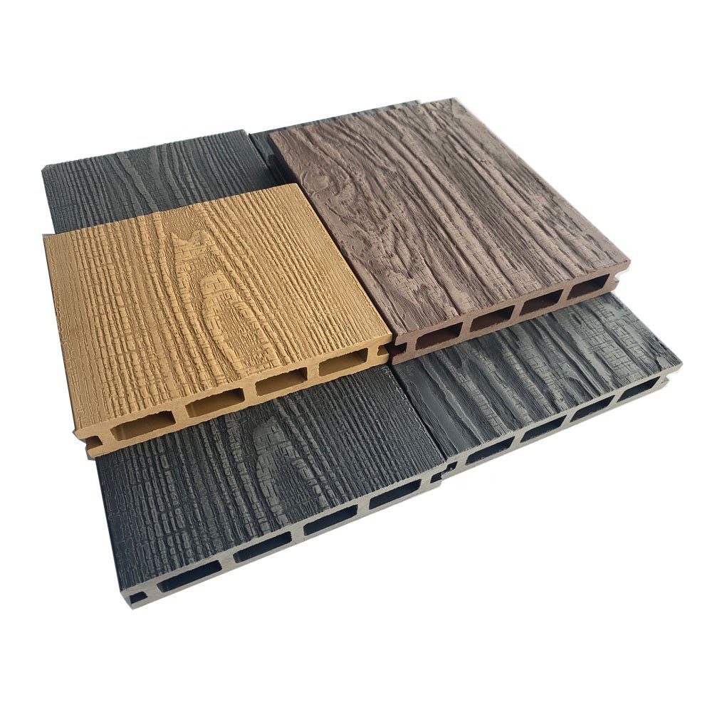 Outdoor WPC Decking 3D Embossing Composite Decking Boards