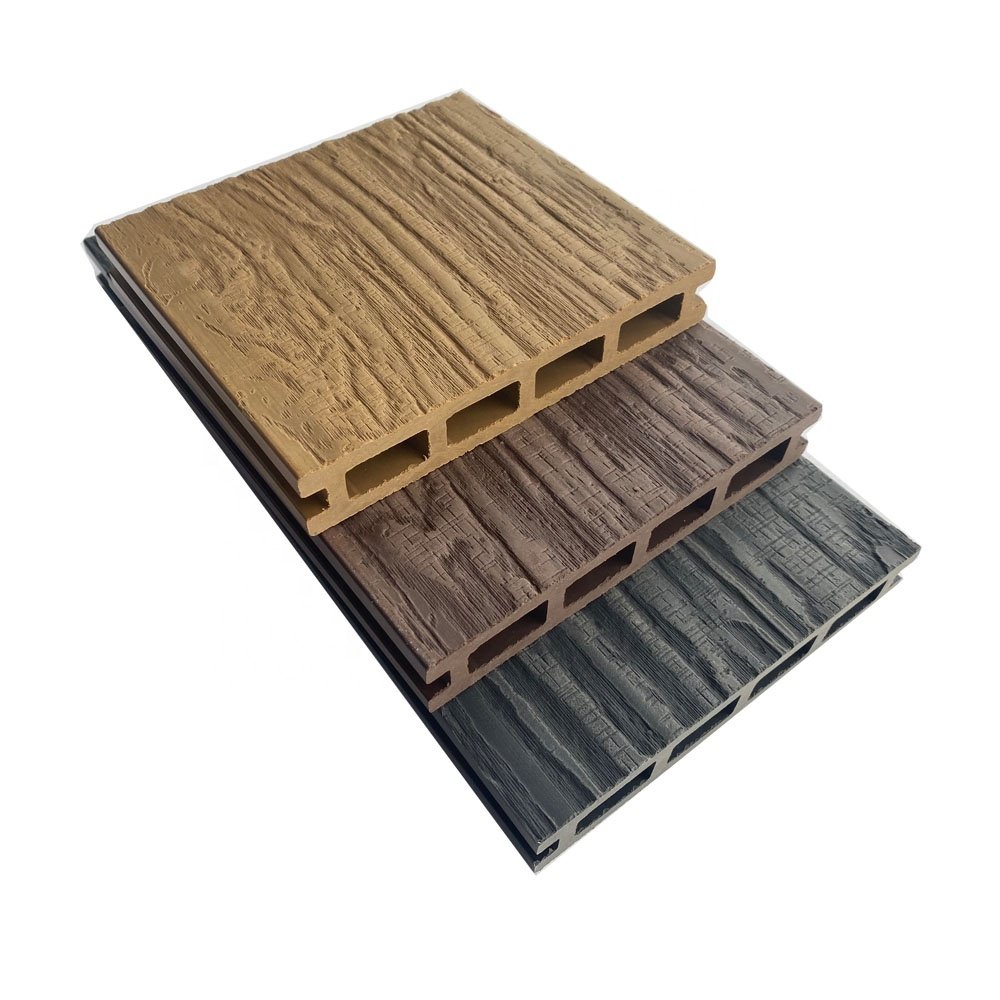 Outdoor WPC Decking 3D Embossing Composite Decking Boards