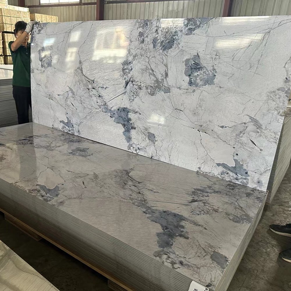GTCO High Glossy 1220*2440mm PVC Marble Sheet Wall Panels Plastic PVC marble interior UV board with CE ISO for Wall Panel