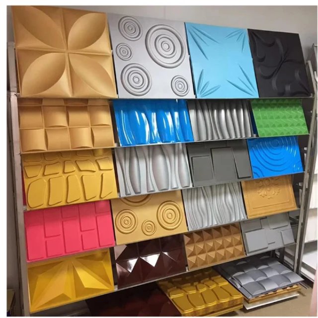 3d Decoration Board 3dwallpaper Wholesale New Decorative PVC Panels Mirror Wall Panel Gold panel
