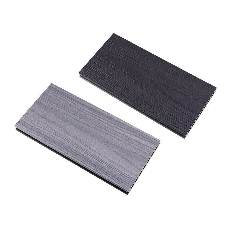 Modern Style Co-Extrusion WPC Composite Deck Flooring Waterproof Square Decking Board for Swimming Pool with Brushed Technics