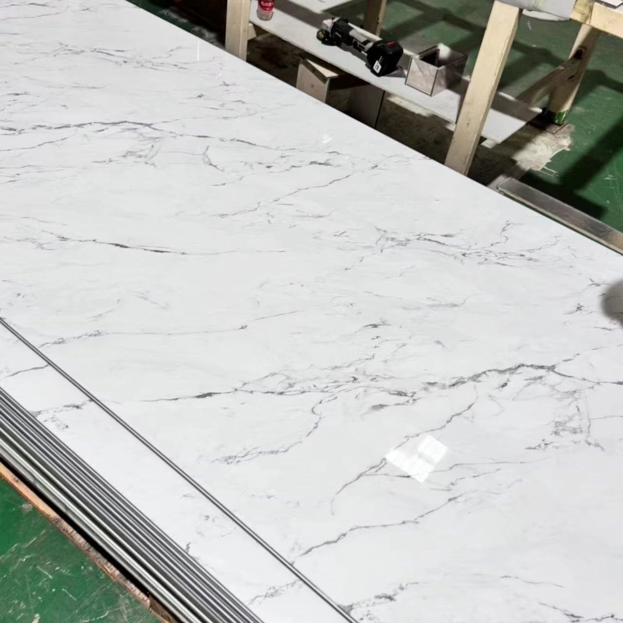 Feifan factory custom marble finish layer and light aluminum wall decorative panels for walls