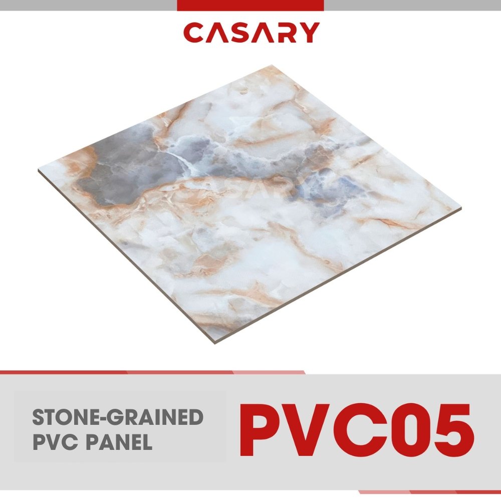 Modern Style Customized PVC Panels Factory Supplied Stone Grained Moisture Proof Decorations Interior Design Plastic Material