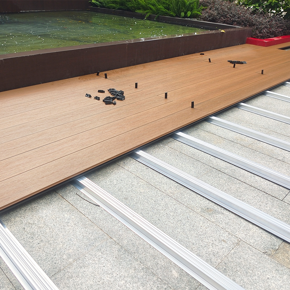 Composite Wood Other Boards Grooved Edge Composite Decking Board Exterior Outdoor Garden Terrace Patio Easy To Install decking