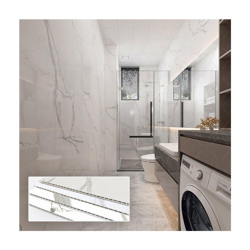 Bathroom luxury matte marble wpc spc pvc wall board panel waterproof fireproof