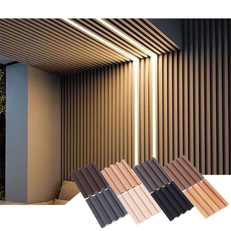 Wpc Wood Interior Decoration Fluted Great Wall Panels Decorative Wood Alternative Wpc Wall Panel