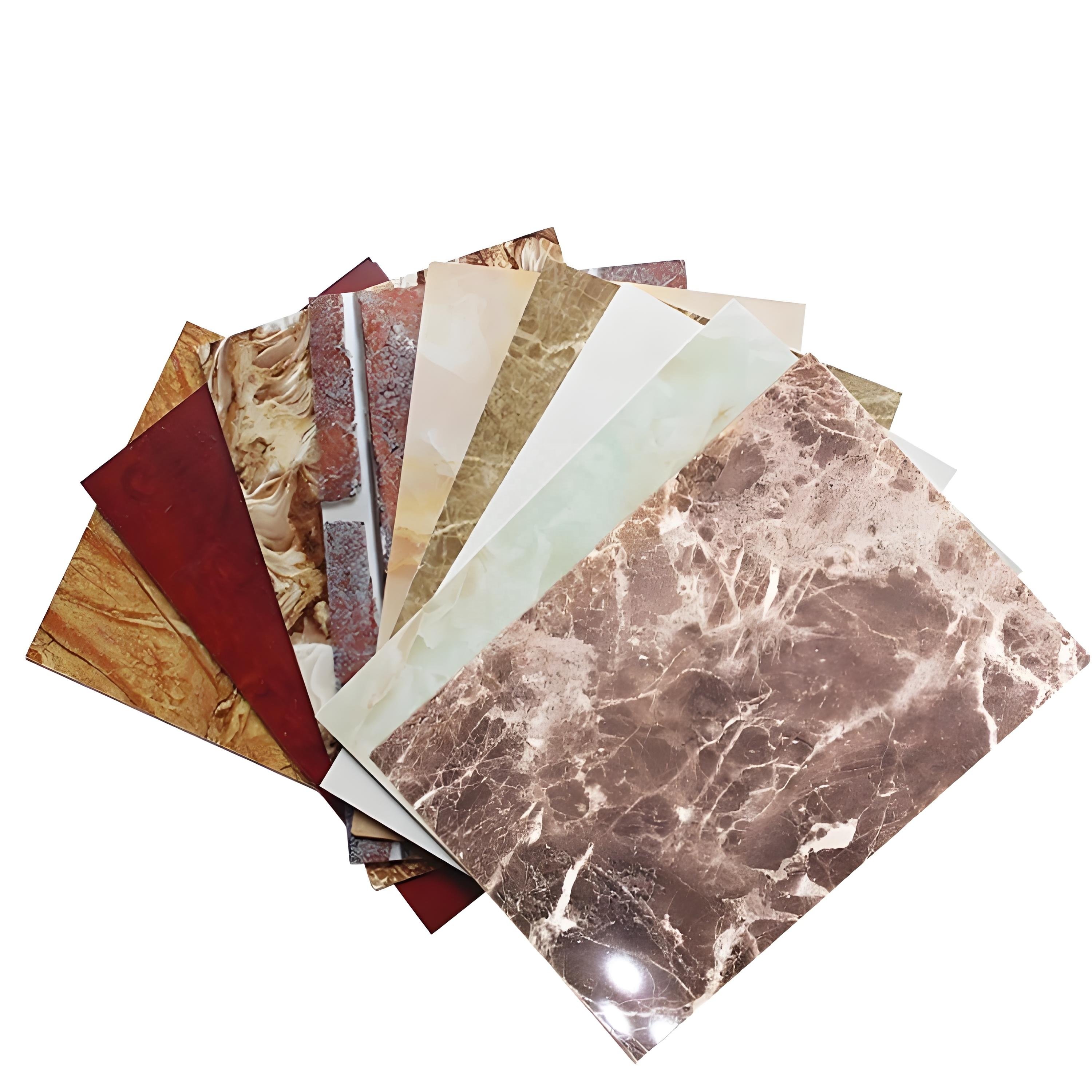 Modern Design Marble Wall Panel Hot Selling Water-Proof Plastic Decorative Board Bathroom Living Room Soundproof Fireproof