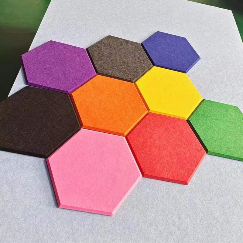 100% Polyester Hexagon Acoustic Panel Sound Proof Wall Panels Boards Wall Acoustic Panel