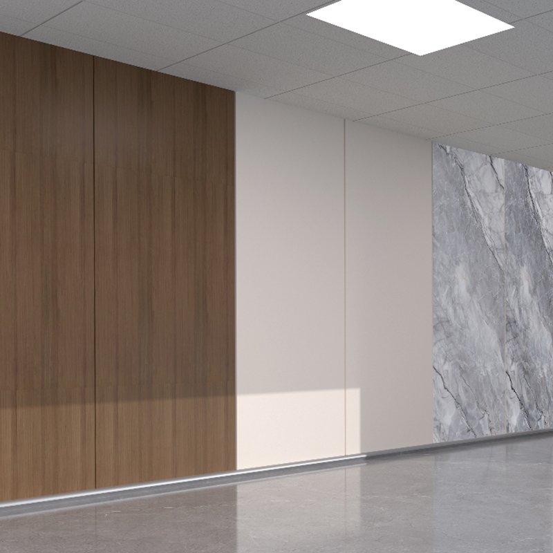Hot-sale Waterproof Wood Plastic wood veneer Carbon crystal plate bamboo fiber board Composite mirror Wall Panel