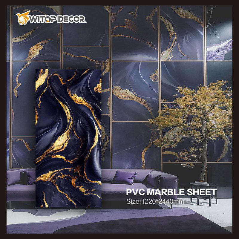 Best selling UV marble Sheet pvc laminated sheet high glossy alternative board indoor decorative for indoor wall decoration