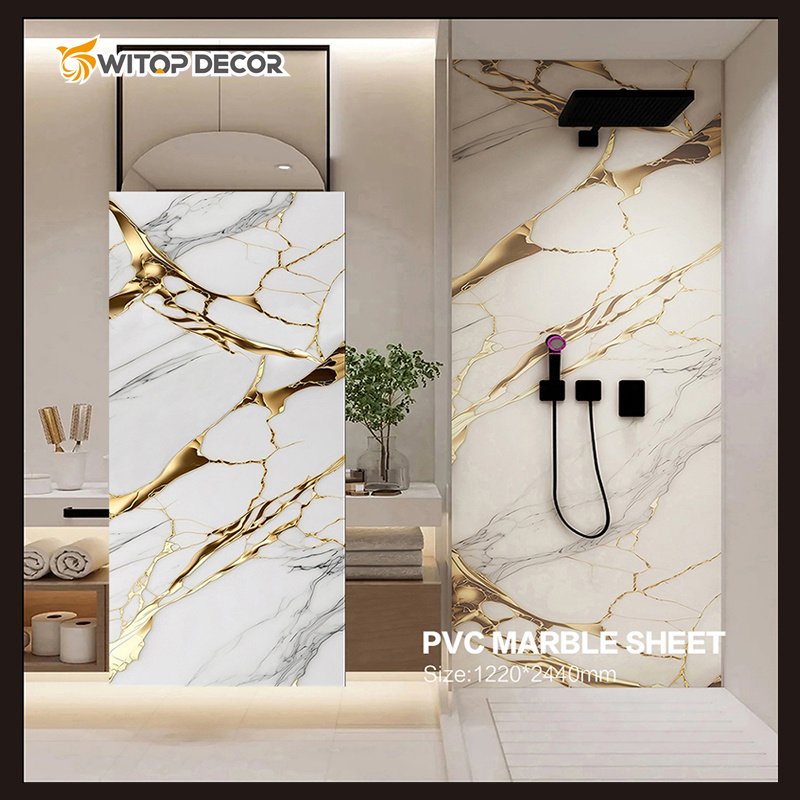 Best selling UV marble Sheet pvc laminated sheet high glossy alternative board indoor decorative for indoor wall decoration