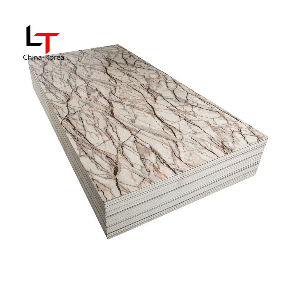 LT Luxury Bright 3D UV Wall Panel High Glossy PVC Wall Decor Wall Replacement Board For Living Room