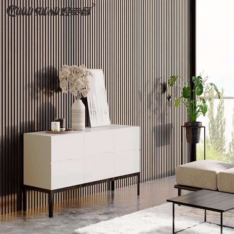GoodSound Wooden Sound-Absorbing Real Pet Akupanel pannelli fonoassorbenti Wall Boards Wood Slat Acoustic Panels