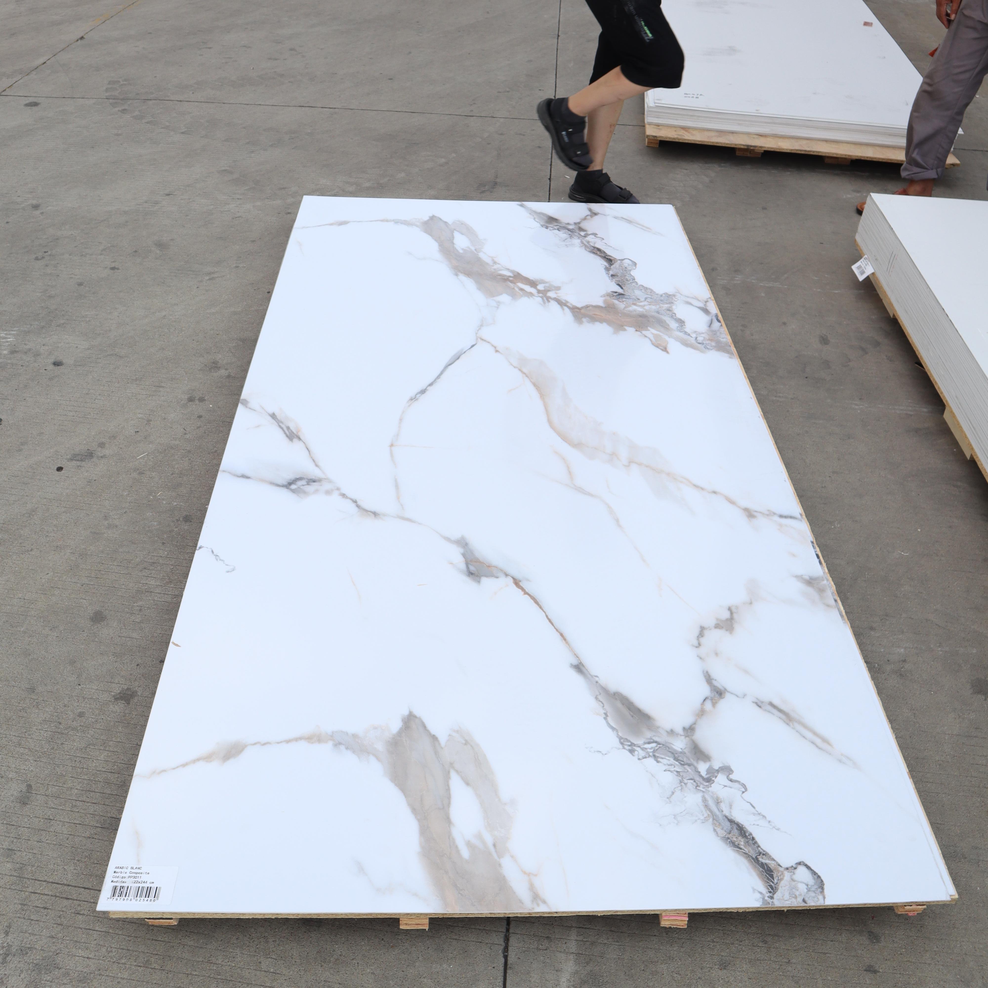 Manufacture High glossy 3mm flexible PVC uv marble sheet& pvc marble sheet for indoor&marble alternative for wall decoration