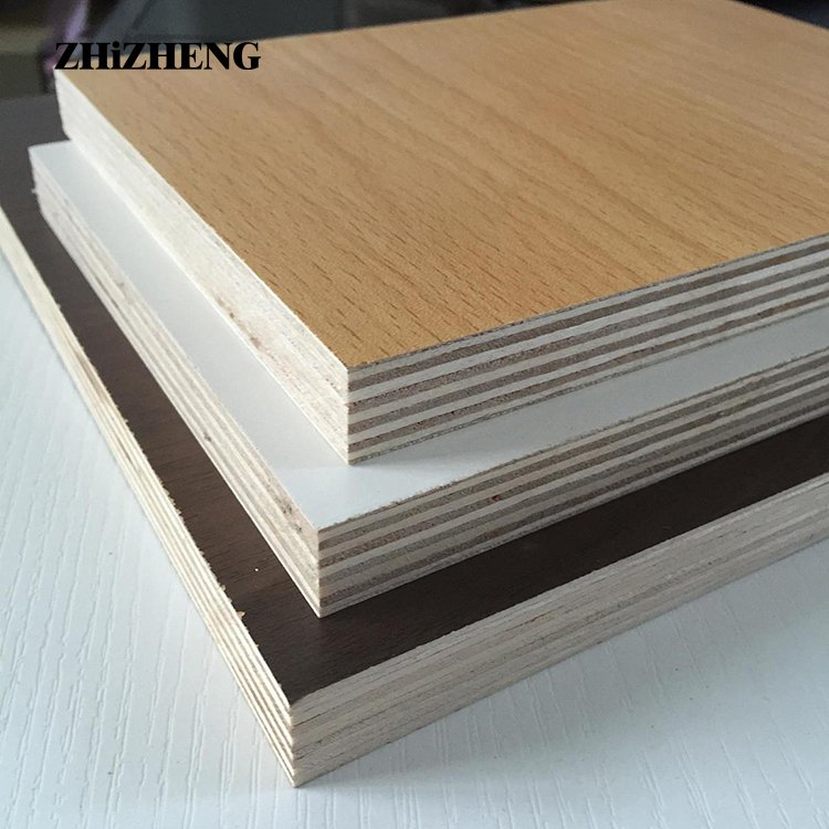 High Grade Gloss Matte White 1220mm*2440mm Veneer Melamine Faced Laminated Plywood for Furniture and Cabinets