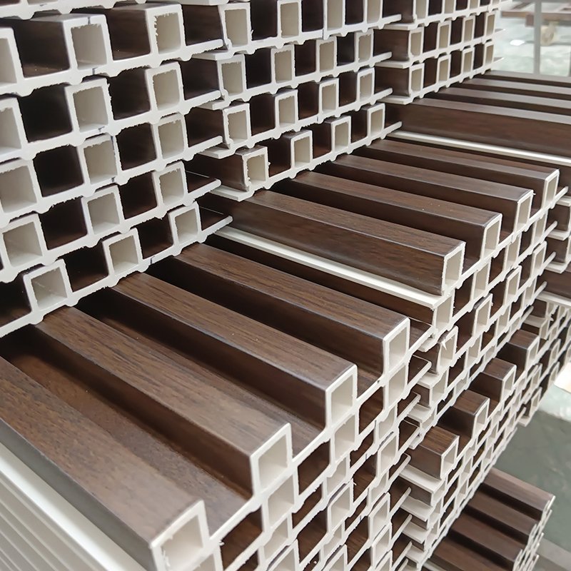 Xhwood High Quality Interior WPC Fluted Wall Panel Decor de wpc interiores Wooden 3D Wall Panel