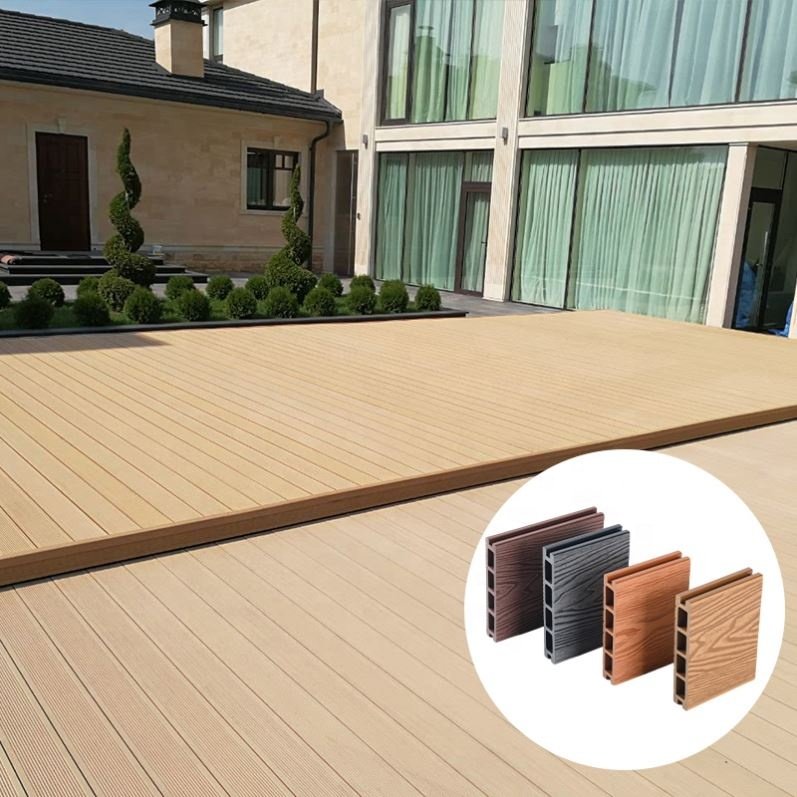 Outdoor Flooring Capped Wood Fiber Waterproof Composite PE Decking