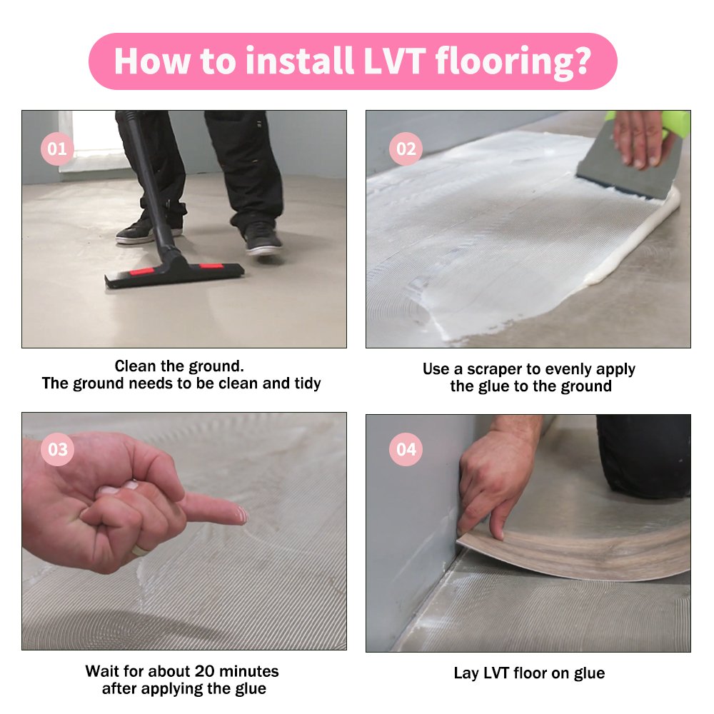Indonesia hot selling 100% waterproof fireproof self-adhesive LVT plastic floor PVC floor tile dry back vinyl floor board
