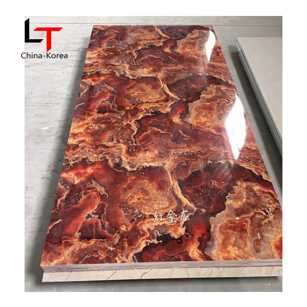 LT New Design 3D UV Wall Panel High Glossy Alternative Wall Decor Carbon Slate Wall Board For Home Decoration