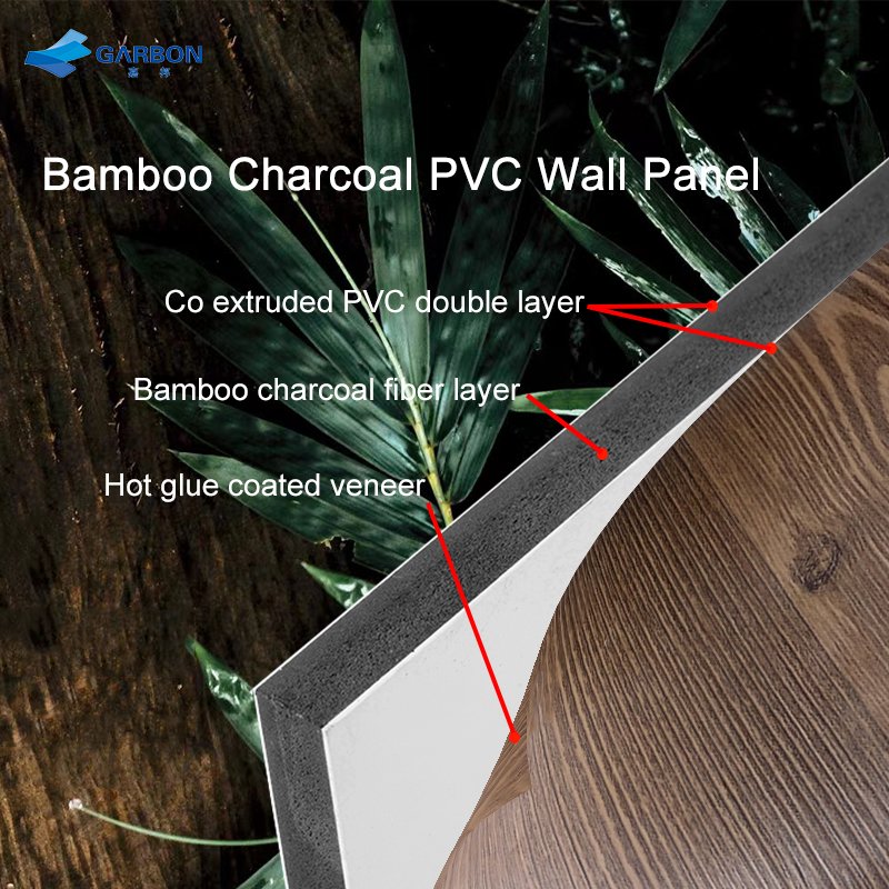 New decoration materials bamboo charcoal metal wall co-extruded wood veneer