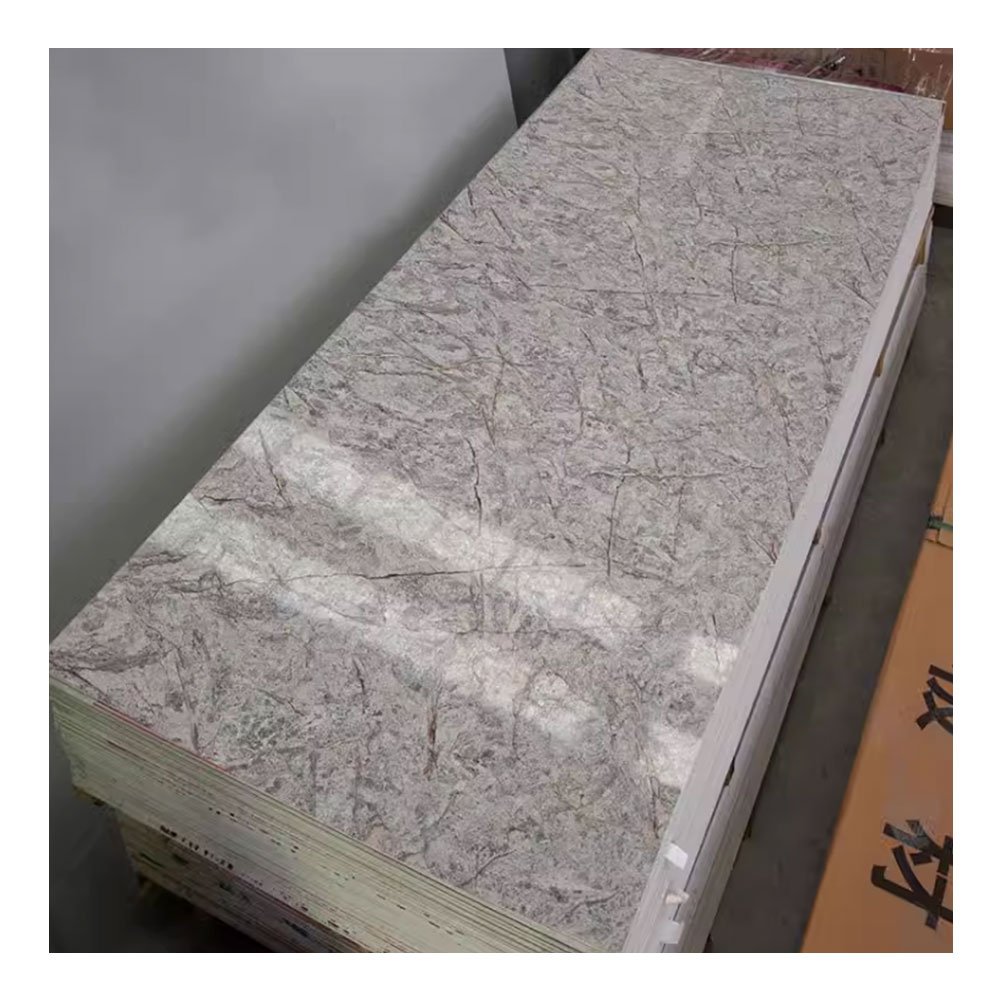 JX Grain Stone Interior Decoration Bamboo Wall Panel High gloss marble Pure Color Skin Sense Bamboo Wall board 3mm Wood Veneer