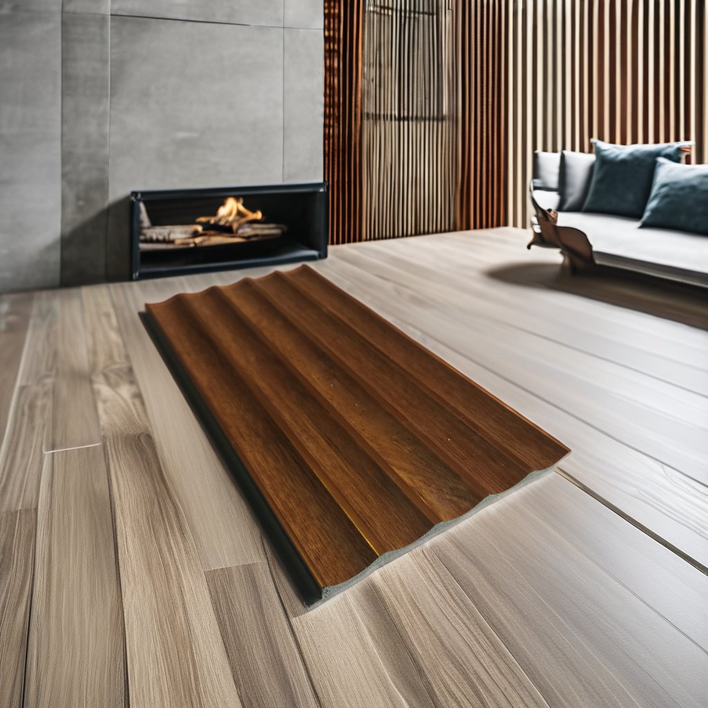 Hottest Eco-Friendly Wall Panel Easy Installation PS Charcoal Louvers Waterproof for Villa Decoration