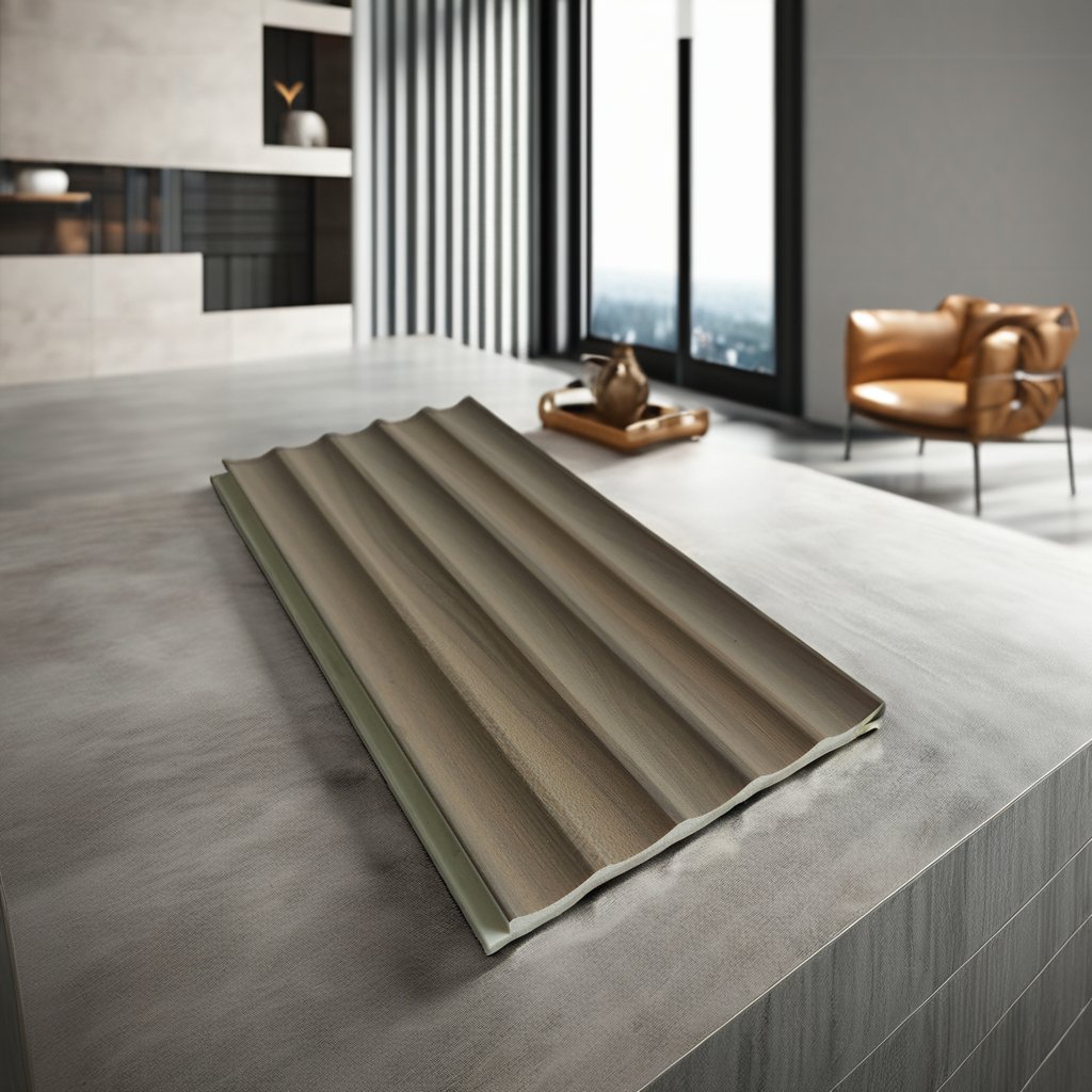 Hottest Eco-Friendly Wall Panel Easy Installation PS Charcoal Louvers Waterproof for Villa Decoration